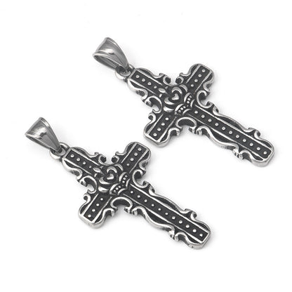 Stainless Steel Hip-hop Fashion Vintage Cross Necklace