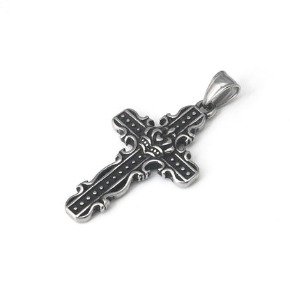 Stainless Steel Hip-hop Fashion Vintage Cross Necklace