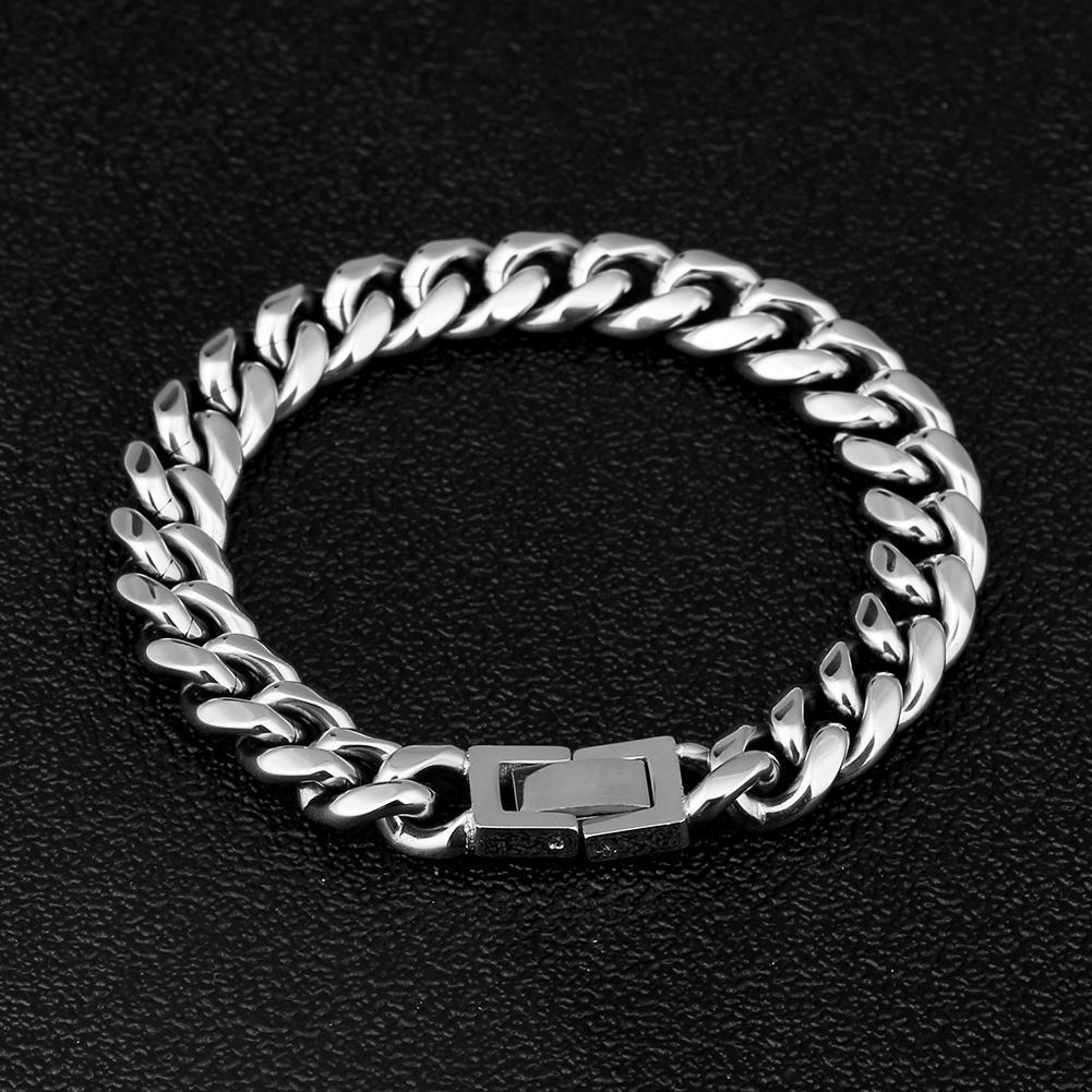 Hip-hop Hiphop Cuban Bracelet Men's Trend Titanium Steel Rap Domineering Jewelry