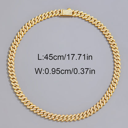 Full Diamond Necklace European Hip Hop
