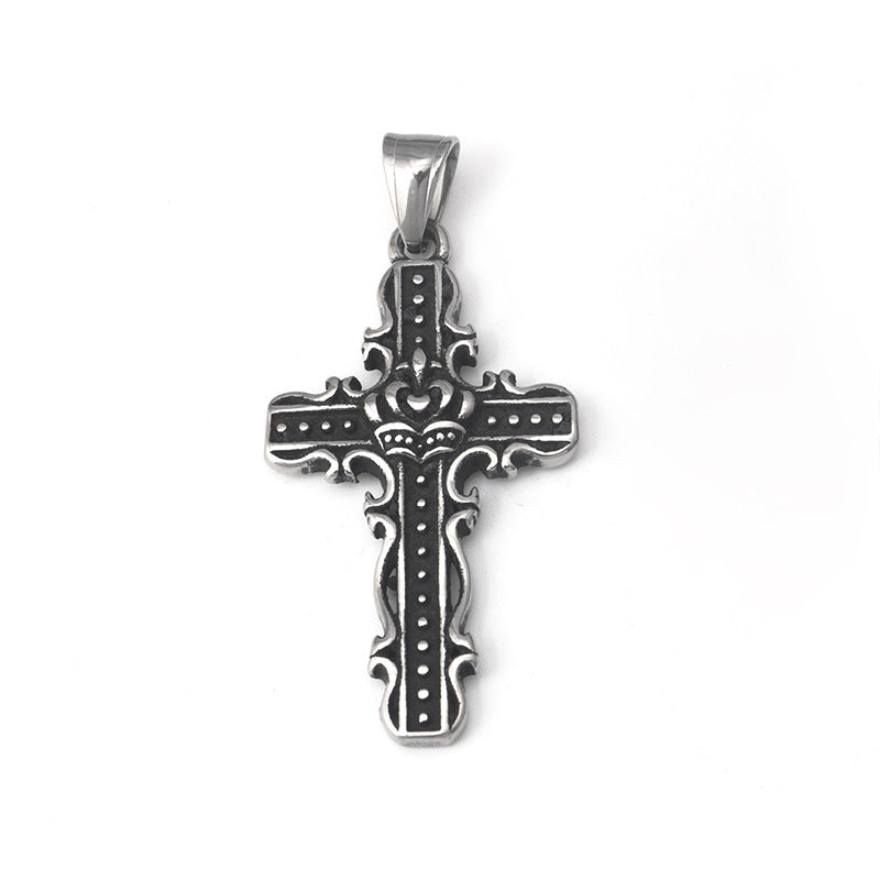 Stainless Steel Hip-hop Fashion Vintage Cross Necklace