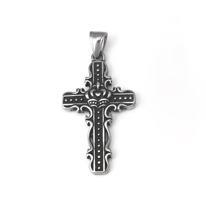 Stainless Steel Hip-hop Fashion Vintage Cross Necklace