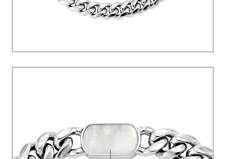 Shell Jewelry Buckle Hip Hop Cuban Bracelet