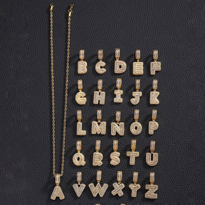 Hip Hop Rock Candy Letter Pendant Personalized Ornament Special-interest Design Necklace